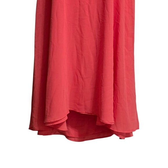 Pietro Brunelli NWT Coral Georgette Chiffon Sleeveless Shift Dress Sz XS - Picture 4 of 12